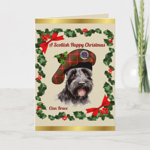 Bruce Scottie Dog Personalised Xmas Card
