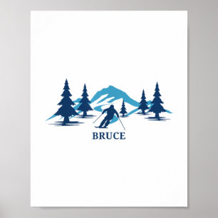 Bruce Ski Resort Skiing Skier _1 Poster