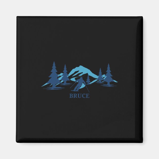 Bruce Ski Resort Skiing Skier  Magnet (Front)