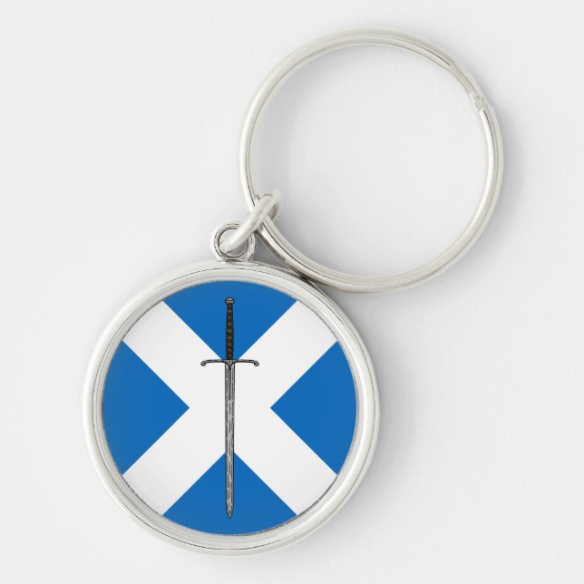 Bruce Sword on Saltire Key Ring (Front)