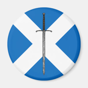 Bruce Sword on Saltire Magnet