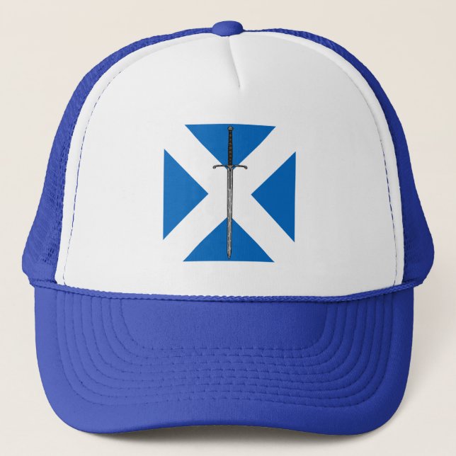 Bruce Sword on Saltire Trucker Hat (Front)