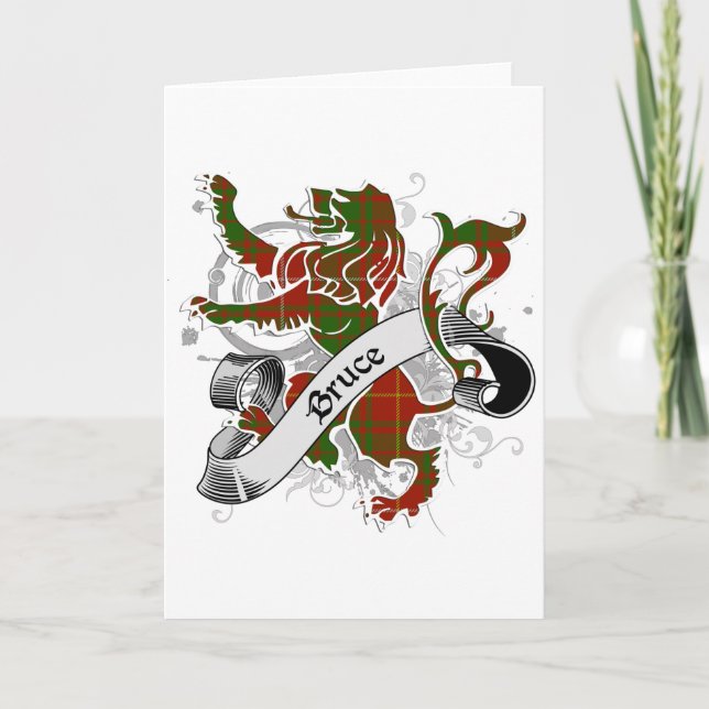 Bruce Tartan Lion Card (Front)