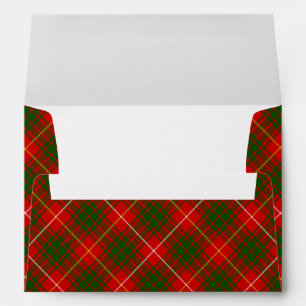 Bruce tartan red green plaid envelope