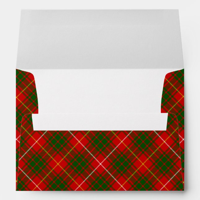 Bruce tartan red green plaid envelope (Back (Bottom))
