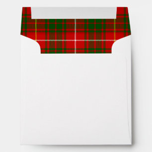 Bruce tartan red green plaid envelopes
