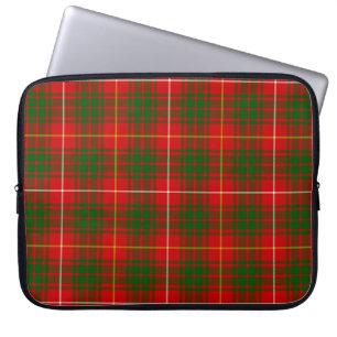 Bruce tartan red green plaid laptop sleeve
