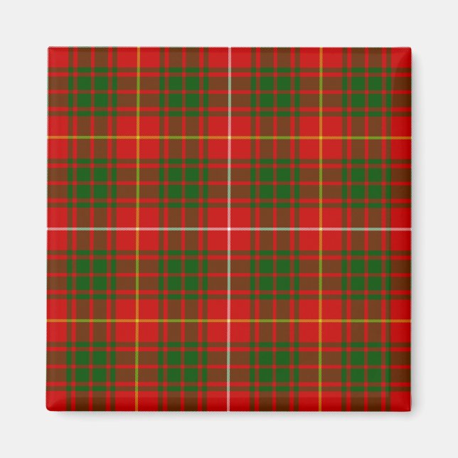 Bruce tartan red green plaid magnet (Front)