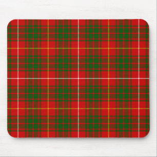 Bruce tartan red green plaid mouse pad
