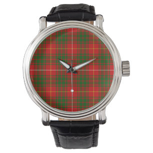 Bruce tartan red green plaid watch