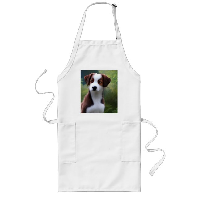 Bruce The Border Collie Puppy, Apron (Front)