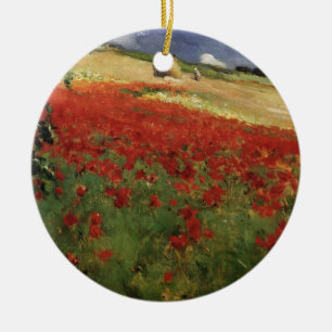 BRUCE, William Blair poppies poppy red flowers vin Ceramic Ornament