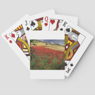 BRUCE, William Blair poppies poppy red flowers vin Playing Cards