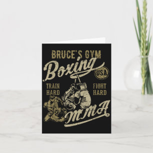 Bruces Gym Boxing MMA Retro Design for The Name Card