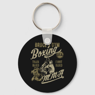 Bruces Gym Boxing MMA Retro Design for The Name Key Ring