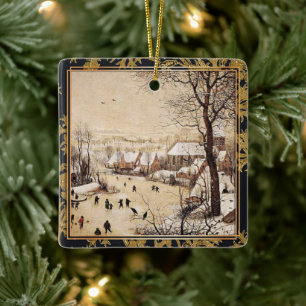 Bruegel the Elder - Winter Landscape Ceramic Ornament