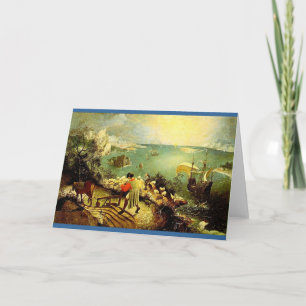 Bruegel's Landscape with the Fall of Icarus - 1558 Card
