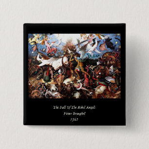 Bruegel's "The Fall Of The Rebel Angels" (1562) 15 Cm Square Badge
