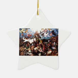 Bruegel's "The Fall Of The Rebel Angels" (1562) Ceramic Tree Decoration
