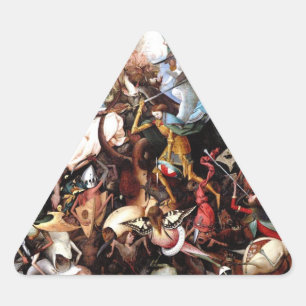 Bruegel's "The Fall Of The Rebel Angels" (1562) Triangle Sticker