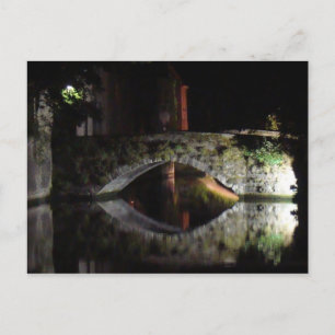Bruges at night postcard