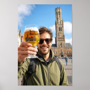 Bruges Beer Toast in Market Square Poster