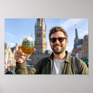 Bruges Beer Traveler Keepsake Scene Poster
