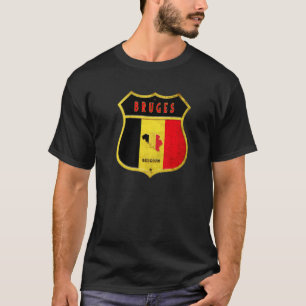 Bruges Belgique Armoiries Drapeaux Ville Brugge Ca T-Shirt