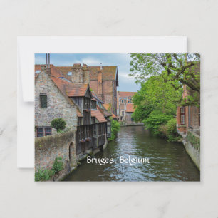 Bruges, Belgium (labeled) Holiday Card