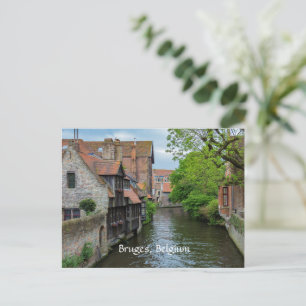 Bruges, Belgium (labeled) Holiday Postcard