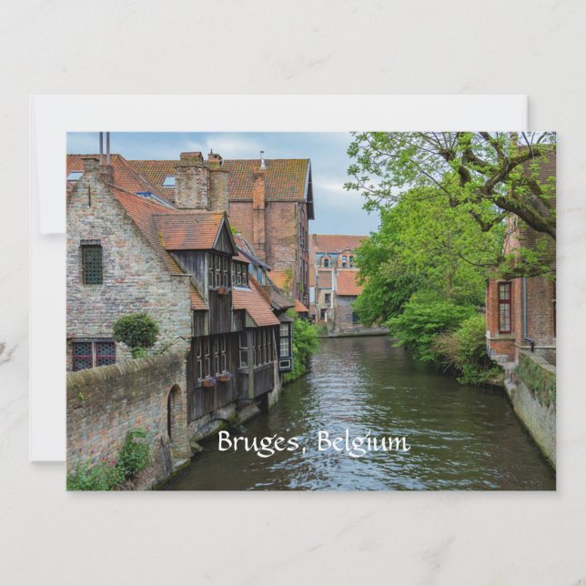 Bruges, Belgium (labelled) Card (Front)