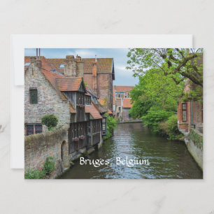 Bruges, Belgium (labelled) Card