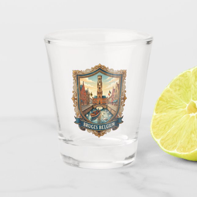 Bruges Belgium Shot Glass (Front)