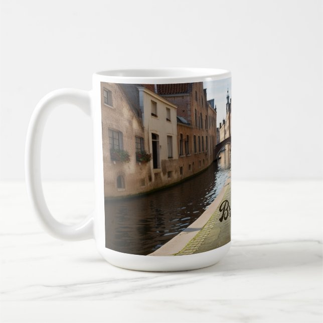 Bruges Belgium Sketch Mediaeval | Coffee Mug (Left)