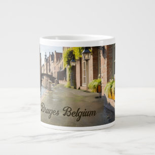 Bruges Belgium Sketch Mediaeval   Large Coffee Mug