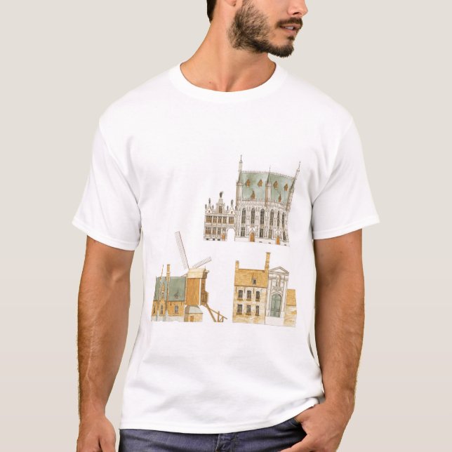 Bruges Belgium. Town hall and traditional T-Shirt (Front)