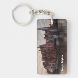 Bruges Belgium vintage travel keychain