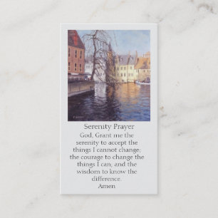 Bruges Canal Blues Oranges Purples Sympathy Prayer Business Card