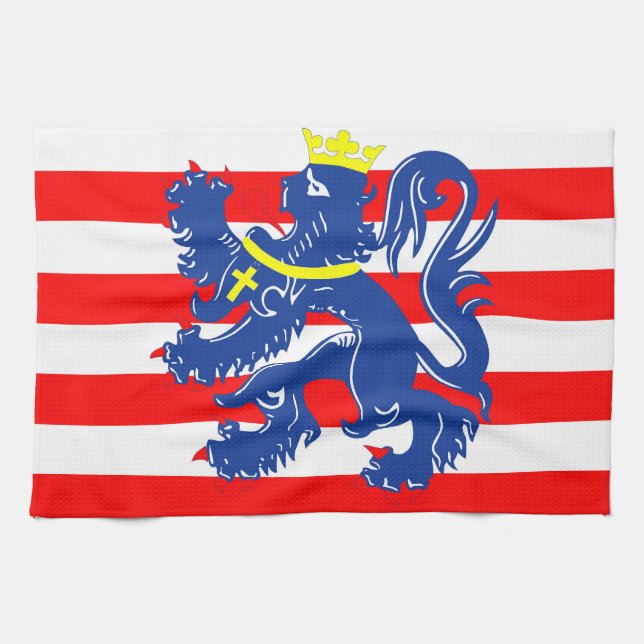 Bruges city Flag Belgium symbol Tea Towel (Horizontal)