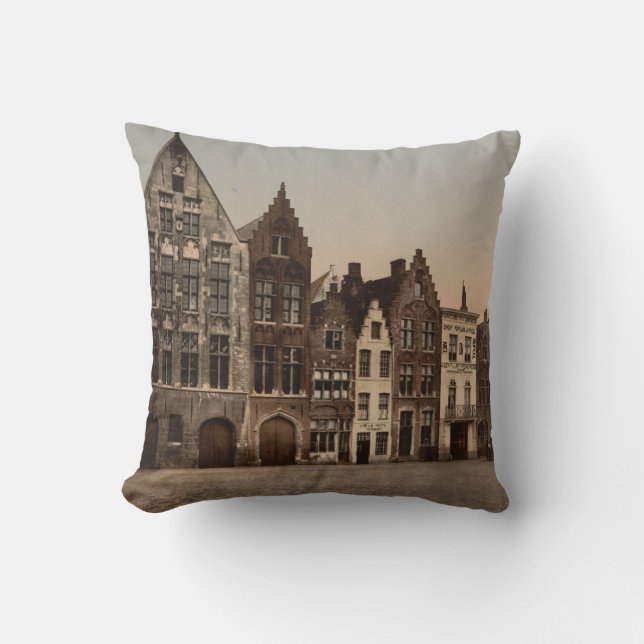 Bruges Library, Belgium Cushion (Front)