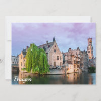 Bruges old town and Belfry tower