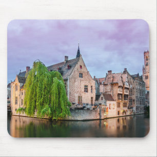 Bruges old town and Belfry tower Mouse Pad