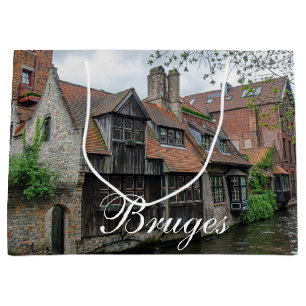 Bruges old town in Belgium Large Gift Bag