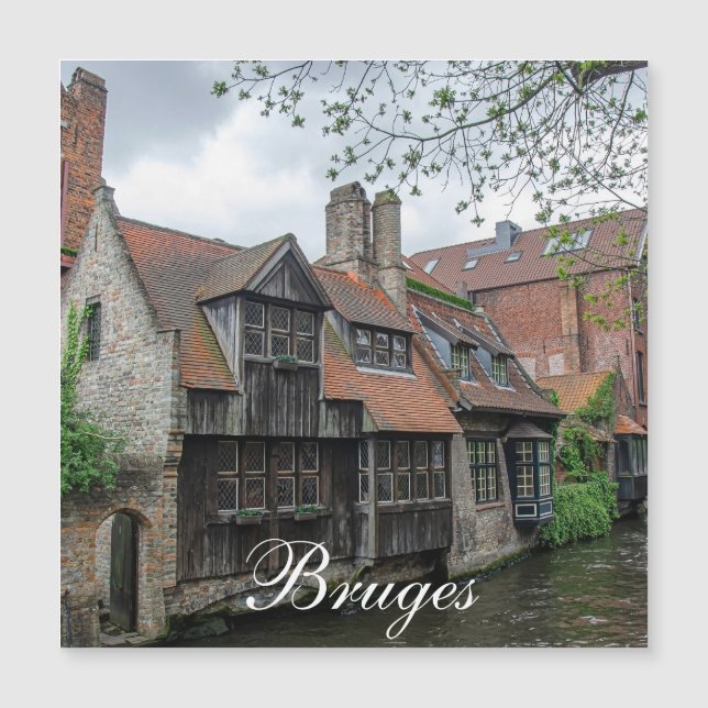 Bruges old town in Belgium Magnet (Front)