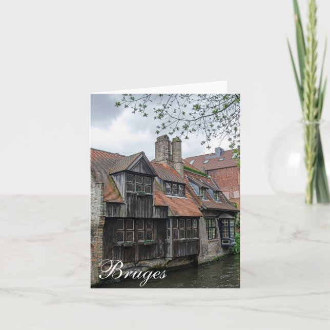Bruges old town in Belgium Note Card (Front)