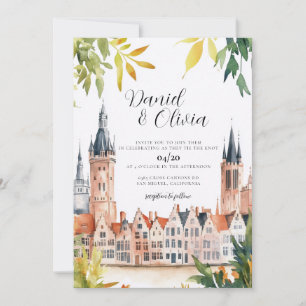 Bruges Wedding Belgium Invitaion Invitation