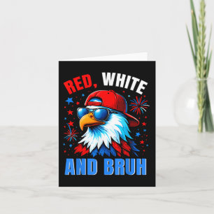 Bruh 4th July Outfit Boys Men Women Red White And Card