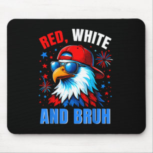 Bruh 4th July Outfit Boys Men Women Red White And Mouse Pad