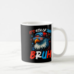 Bruh 4th Of July Boys Kids Fourth Of July Bald Eag Coffee Mug