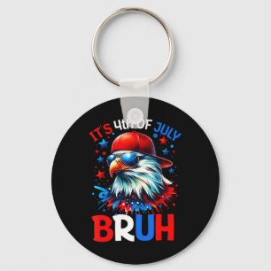 Bruh 4th Of July Boys Kids Fourth Of July Bald Eag Key Ring